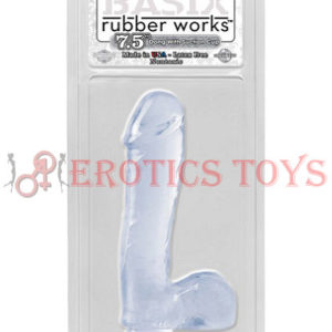 Código: 1673 Basix Rubber Works 7.5" Dong w/Suction Cup - Clear