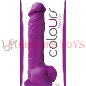 Código: 1681 Colours Pleasures 8" Dildo w/Suction Cup - Purple
