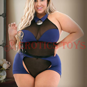 Código: 1768 Play Charmed & Dangerous Cop Teddy, Cutout Shorts & Handcuffs Blue