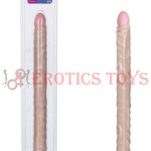 Código:	1829	Slim Jim Duo Veined Super Slim Double Dong - 17" Ivory