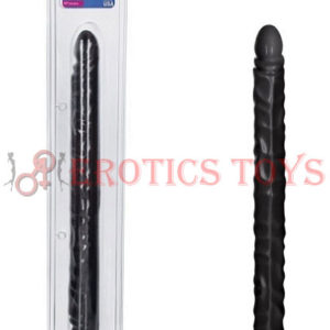 Código:	1830	Slim Jim Duo Veined Super Slim Double Dong - 17" Black