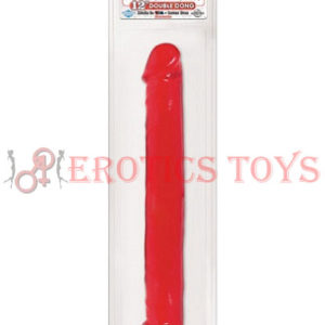 Código:	1831	Basix Rubber Works 12" Jelly Double Dong - Red