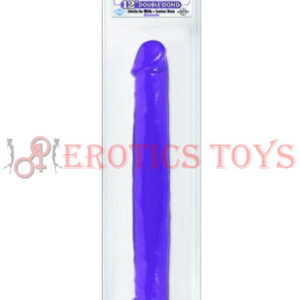 Código:	1832	Basix Rubber Works 12" Jelly Double Dong - Purple
