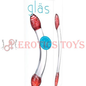 Código:	1862	Glas Red Head Double Glass Dildo
