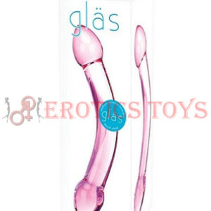 Código:	1863	Glas Double Trouble Glass Dildo - Purple