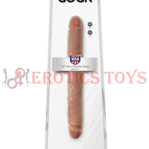 Código:	1865	King Cock 12" Slim Double Dildo - Tan