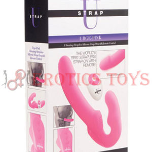 Código:	1886	U Strap Vibrating Strapless Silicone Strap On w/Remote Control - Pink