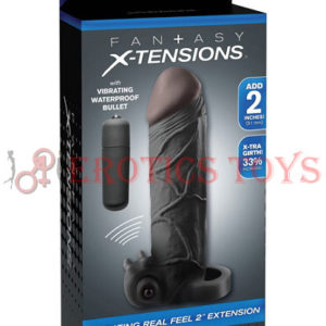 Código:	2321	Fantasy X-tensions Vibrating Real Feel 2" Extension w/Ball Strap - Black