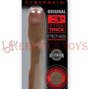 Código:	2336	CyberSkin Original 3" Xtra Thick Penis Extension - Dark