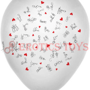 Código:	2457	Dirty Position Stick Figures Balloons - White Pack of 8