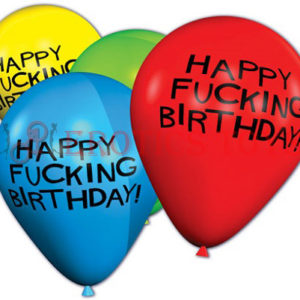 Código:	2458	11" Happy Fucking Birthday Balloons - Bag of 8