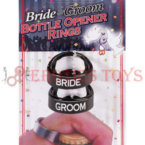 Código:	2485	Bachelor Party Bride & Groom Bottle Opener Rings - Pack of 2