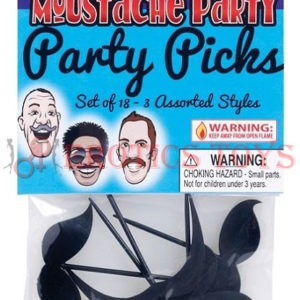 Código:	2486	Mustache Party Party Picks - Black