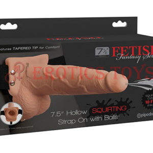 Código:	2518	Fetish Fantasy Series 7.5" Hollow Squirting Strap On w/Balls - Flesh