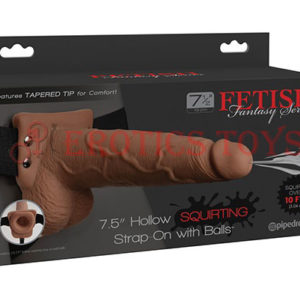 Código:	2519	Fetish Fantasy Series 7.5" Hollow Squirting Strap On w/Balls - Tan