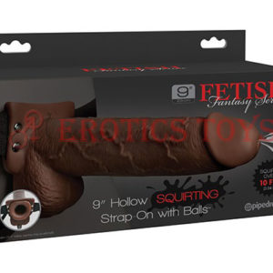 Código:	2521	Fetish Fantasy Series 9" Hollow Squirting Strap On w/Balls - Brown