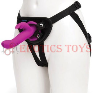 Código:	2525	Happy Rabbit Vibrating Strap on Harness Set - Purple