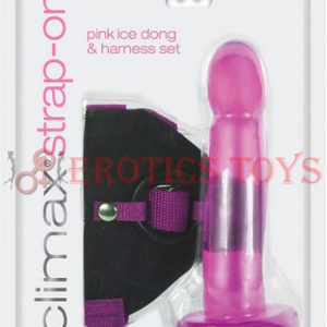 Código:	2530	Climax Strap On Pink Ice Dong & Harness Set