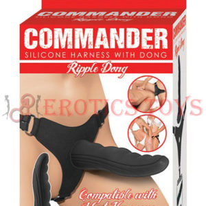 Código:	2532	Commander Silicone Harness w/Ripple Dong - Black