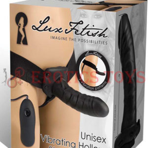 Código:	2546	Lux Fetish Unisex Vibrating Hollow Strap On Dildo