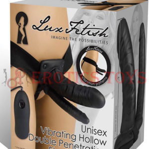 Código:	2547	Lux Fetish Unisex Vibrating Hollow Double Penetration Strap On Dildo
