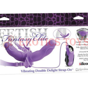 Código:	2505	Fetish Fantasy Elite Vibrating Double Delight Strap On w/Mask - Purple
