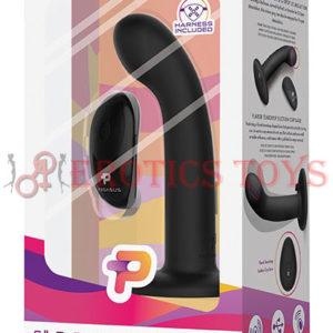 Código:	2555	Pegasus 6" Rechargeable P-Spot G-Spot Peg w/Adjustable Harness & Remote Set - Black