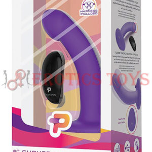 Código:	2556	Pegasus 6" Rechargeable Curved Peg w/Adjustable Harness & Remote Set - Purple