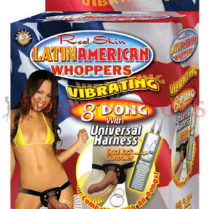 Código:	2564	Real Skin Latin American Whoppers 8" Dong w/ Universal Harness