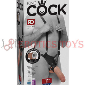 Código:	2565	King Cock 11" Hollow Strap On Suspender System - Flesh