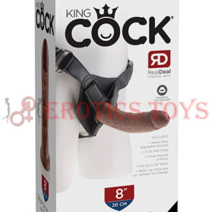 Código:	2573	King Cock Strap On Harness w/8" Cock - Brown