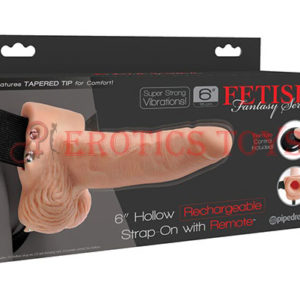Código:	2574	Fetish Fantasy Series 6" Hollow Rechargeable Strap On w/Remote - Flesh