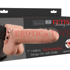 Código:	2576	Fetish Fantasy Series 7" Hollow Rechargeable Strap On w/Balls - Flesh