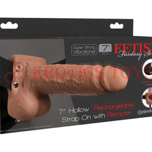 Código:	2577	Fetish Fantasy Series 7" Hollow Rechargeable Strap On w/Remote - Tan