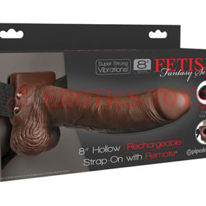 Código:	2578	Fetish Fantasy Series 8" Hollow Rechargeable Strap On w/Remote - Brown