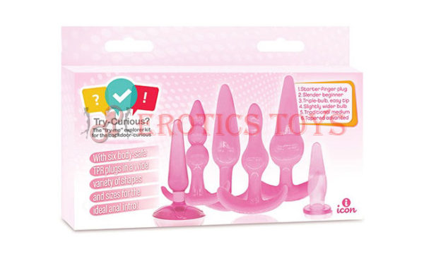 Código:	2868	Try-Curious Anal Plug Kit - Pink