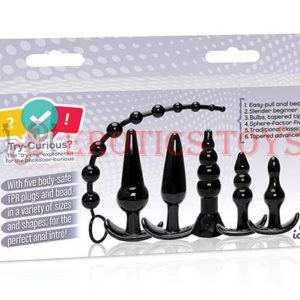 Código:	2872	Try-Curious Anal Plug Kit - Black