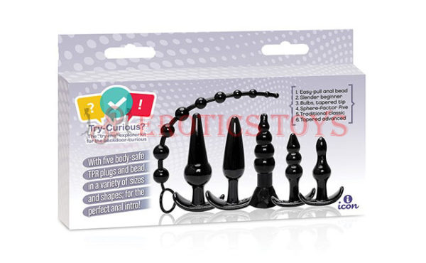 Código:	2872	Try-Curious Anal Plug Kit - Black