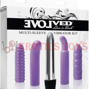 Código:	2878	Evolved Multi Sleeve Vibrator Kit w/4 Textured Sleeves & Vibe - Purple