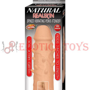 Código:	3437	Natural Realskin Spiked Vibrating Penis Xtender - Flesh