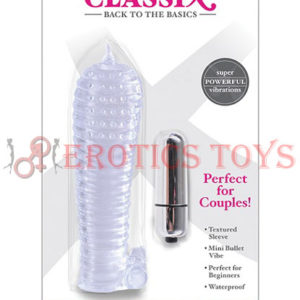 Código:	3406	Classix Textured Sleeve & Bullet - Clear