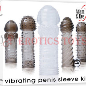 Código:	3498	Adam & Eve Vibrating Penis Sleeve Kit - Smoke/Clear