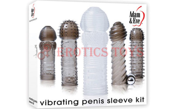 Código:	3498	Adam & Eve Vibrating Penis Sleeve Kit - Smoke/Clear