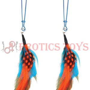 Código:	4114	Bijoux de Nip Colored Feather w/Blue Tweezer Clamp