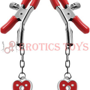 Código:	4144	Master Series Charmed Heart Padlock Nipple Clamps