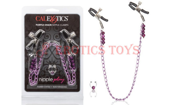 Código:	4155	Nipple Play Purple Chain Nipple Clamps