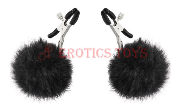 Código:	4169	Sincerely Fur Nipple Clips - Black