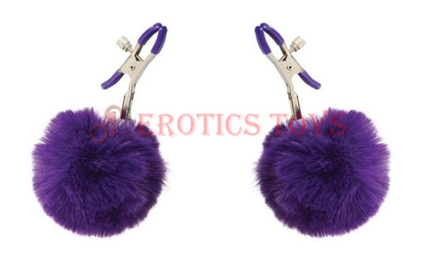 Código:	4170	Sincerely Fur Nipple Clips - Purple