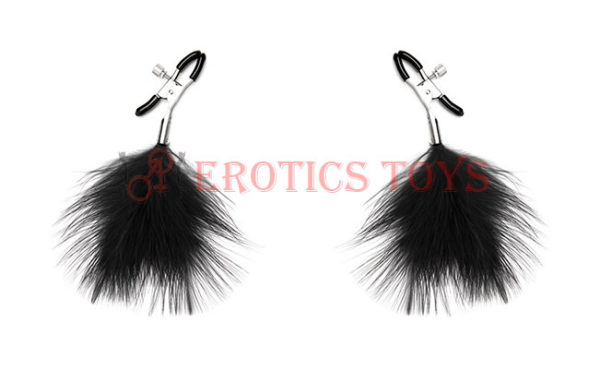 Código:	4174	Lux Fetish Feather Nipple Clips - Black