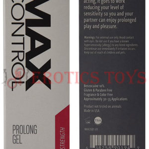 Código:	4573	Max Control Prolong Gel Extra Strength - 1.2 oz